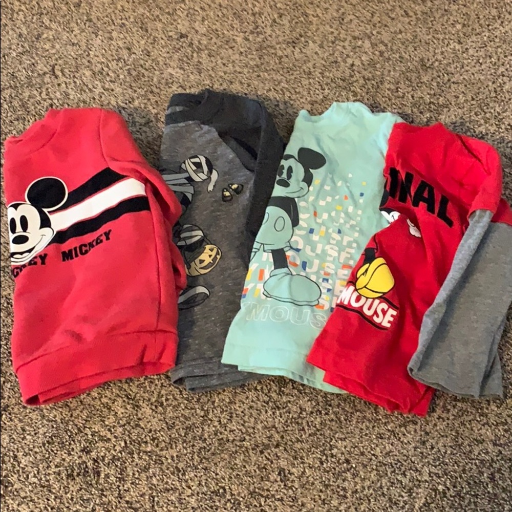 Lot of 4 Mikey Mouse shirts 3t